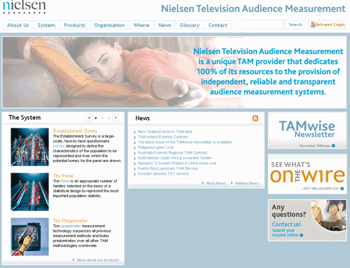 Nielsen Television Audience Measurement Corporate Site